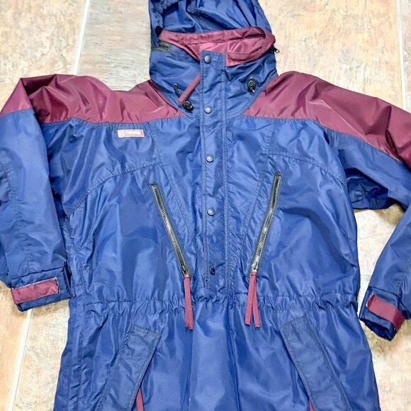 Columbia VINTAGE Men’s M Colorblock 1/2 Zip Anorak Jacket Windbreaker Rain Coat - Picture 1 of 5